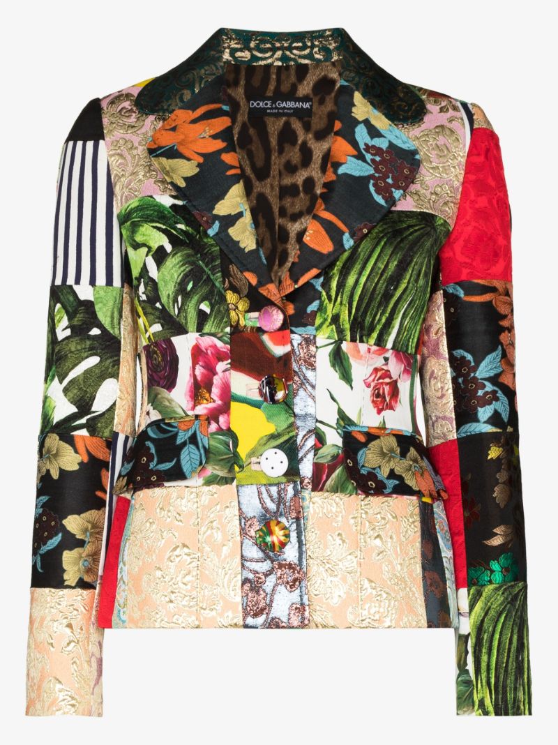 Fitted Patchwork Blazer