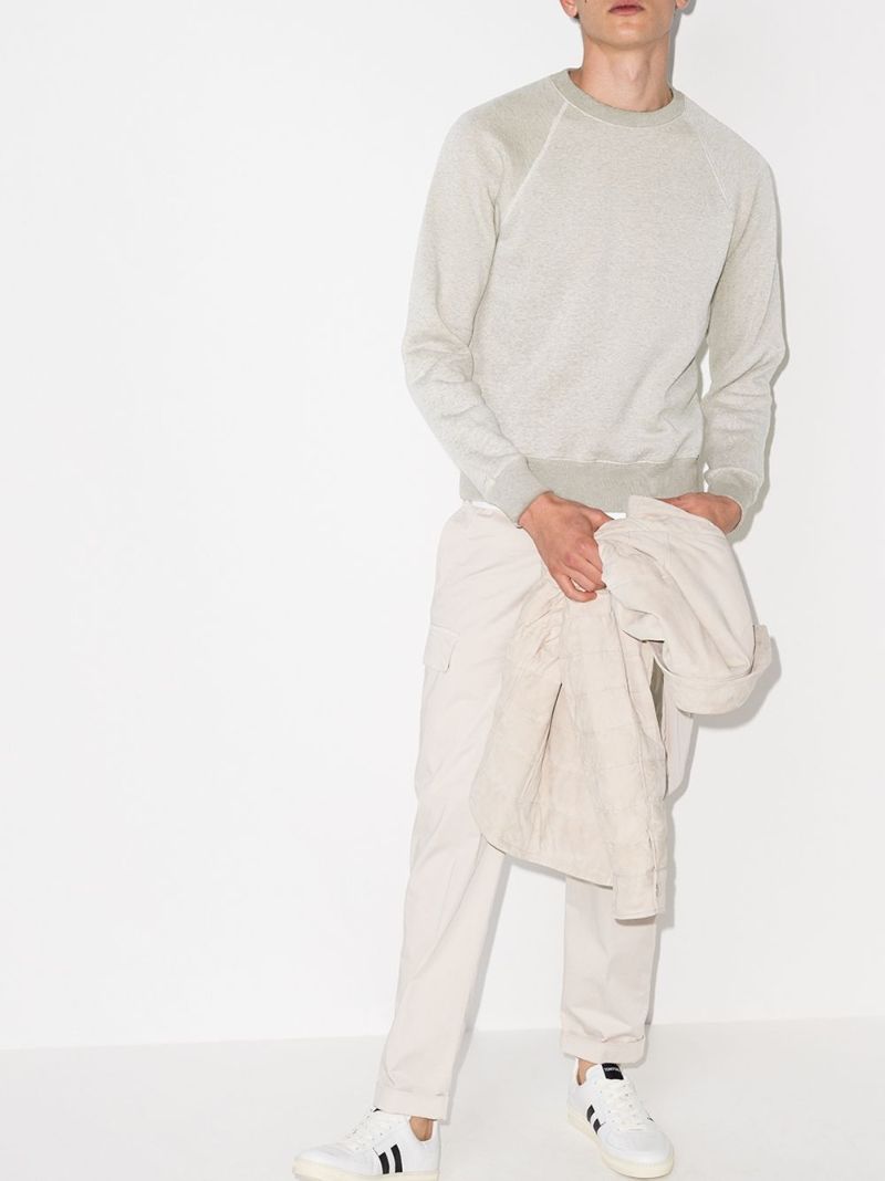 Crew Neck Raglan-sleeve Sweatshirt