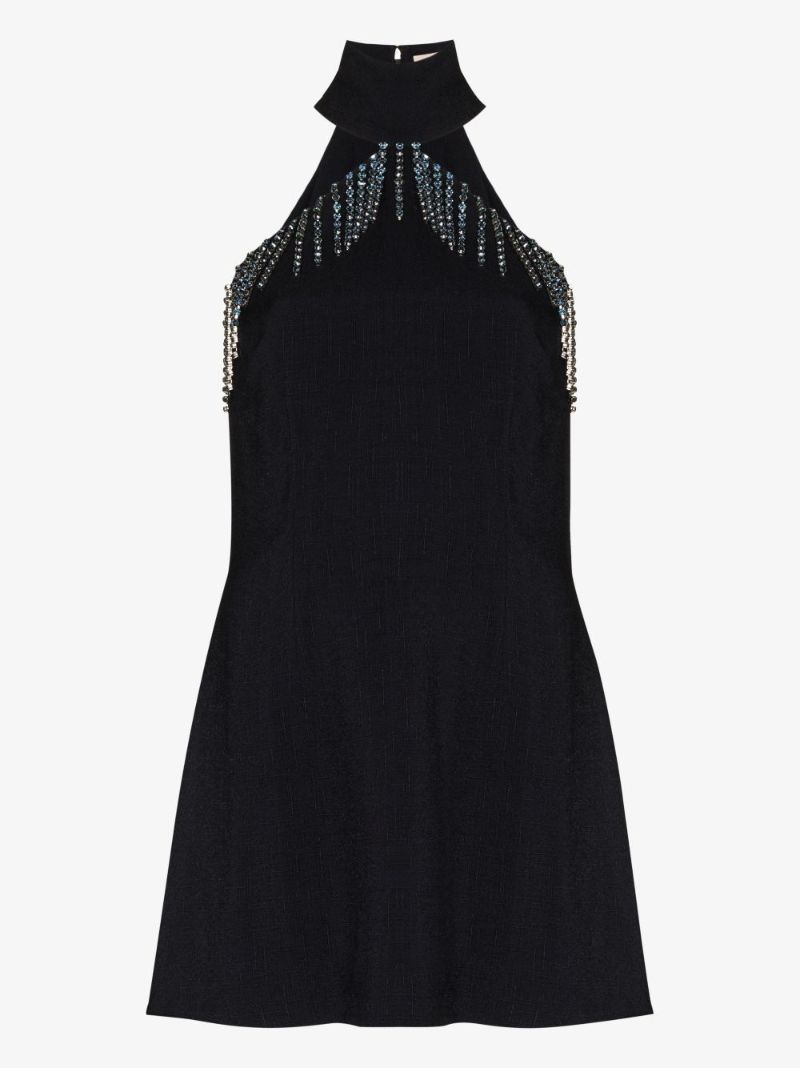 Crystal Embellished Mini Dress