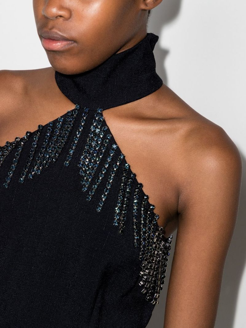 Crystal Embellished Mini Dress