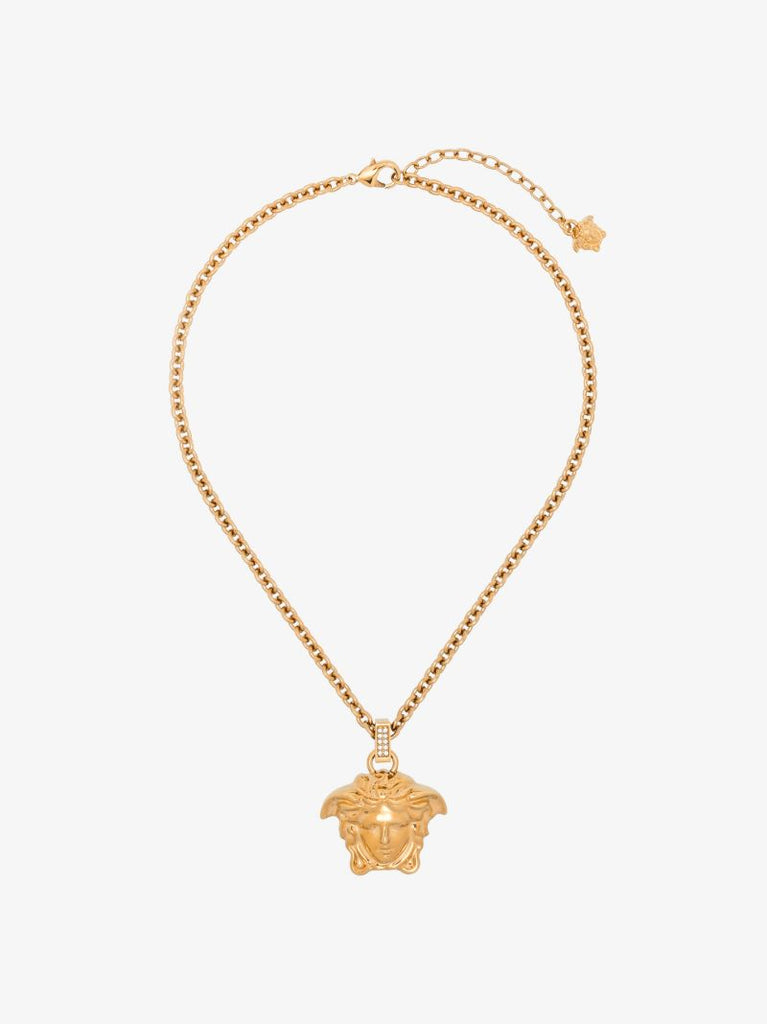Gold Tone La Medusa Pendant Necklace