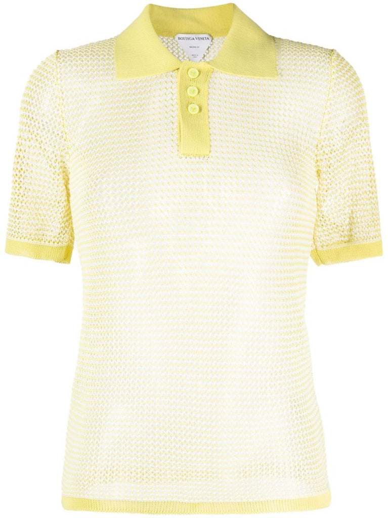 Short-sleeve Sheer Polo Shirt