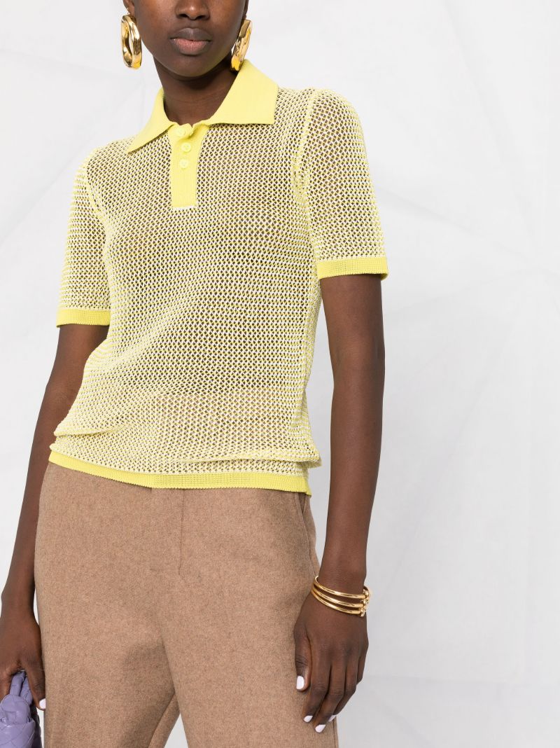 Short-sleeve Sheer Polo Shirt