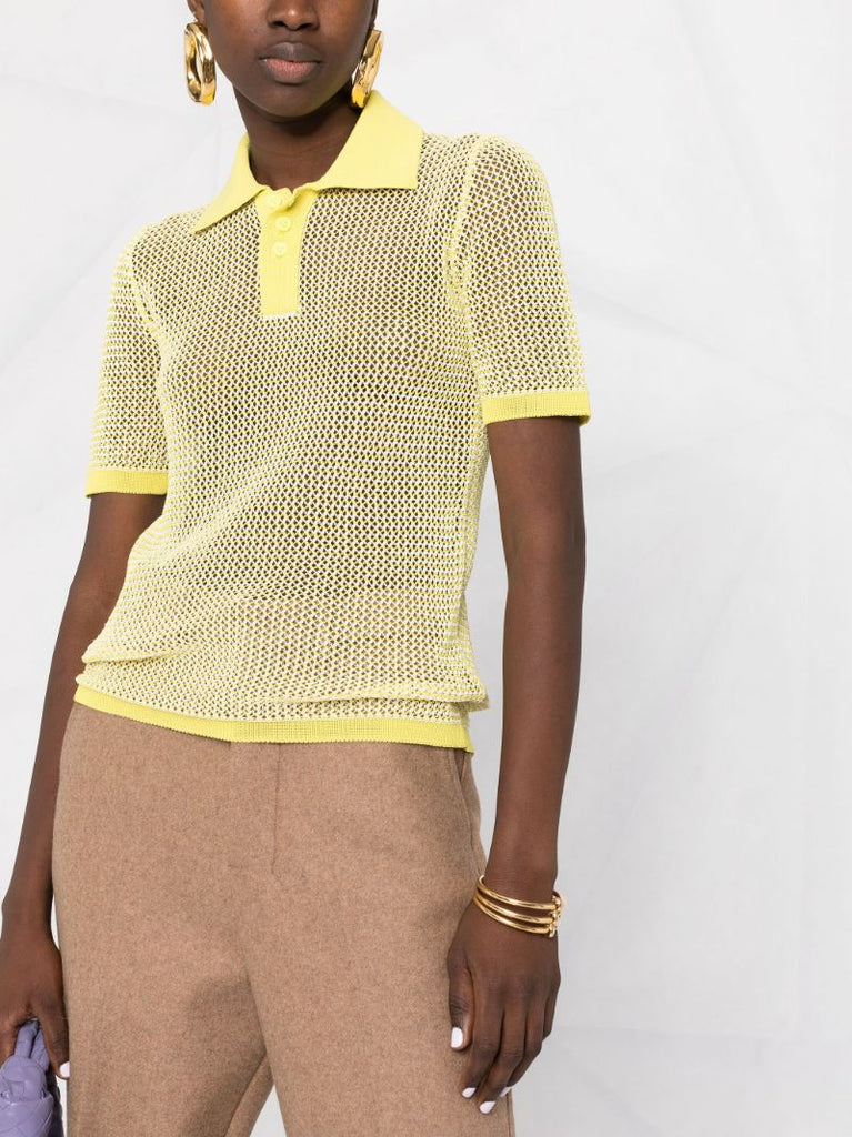 Short-sleeve Sheer Polo Shirt