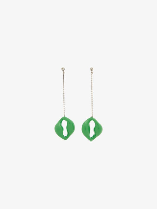 Green Trudie Drop Earrings