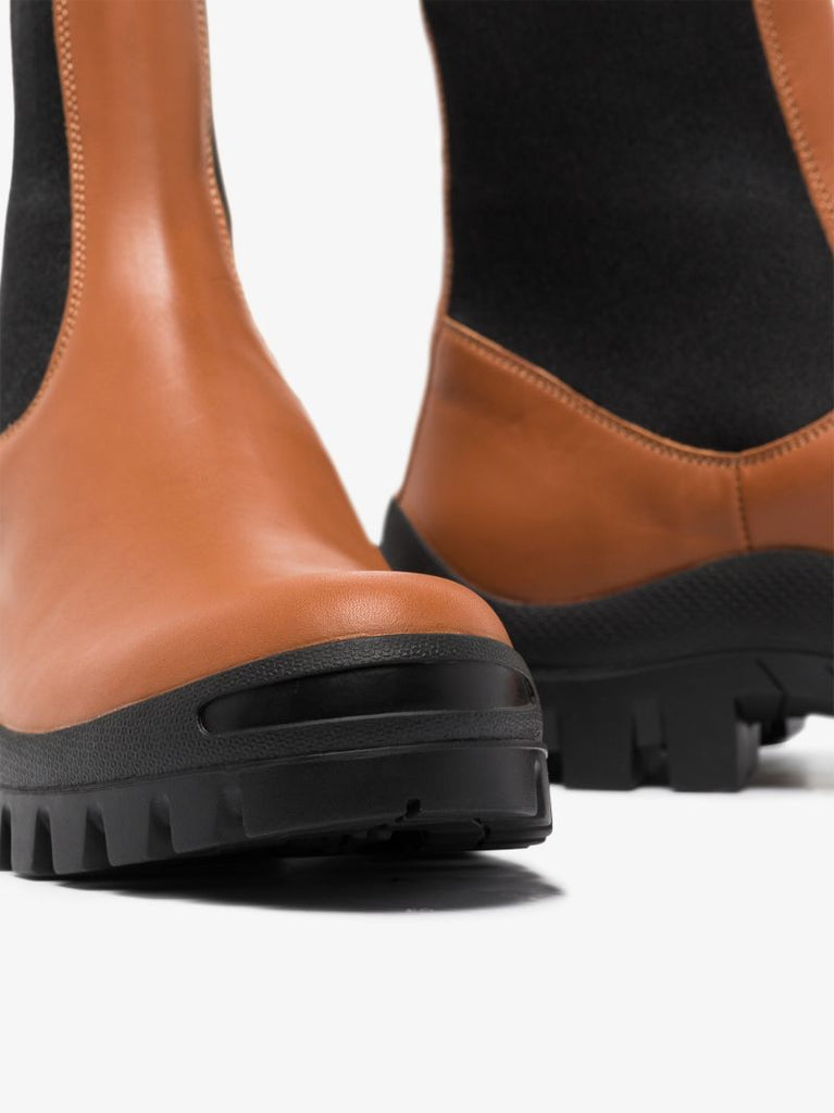Brown Catania Leather Chelsea Boots