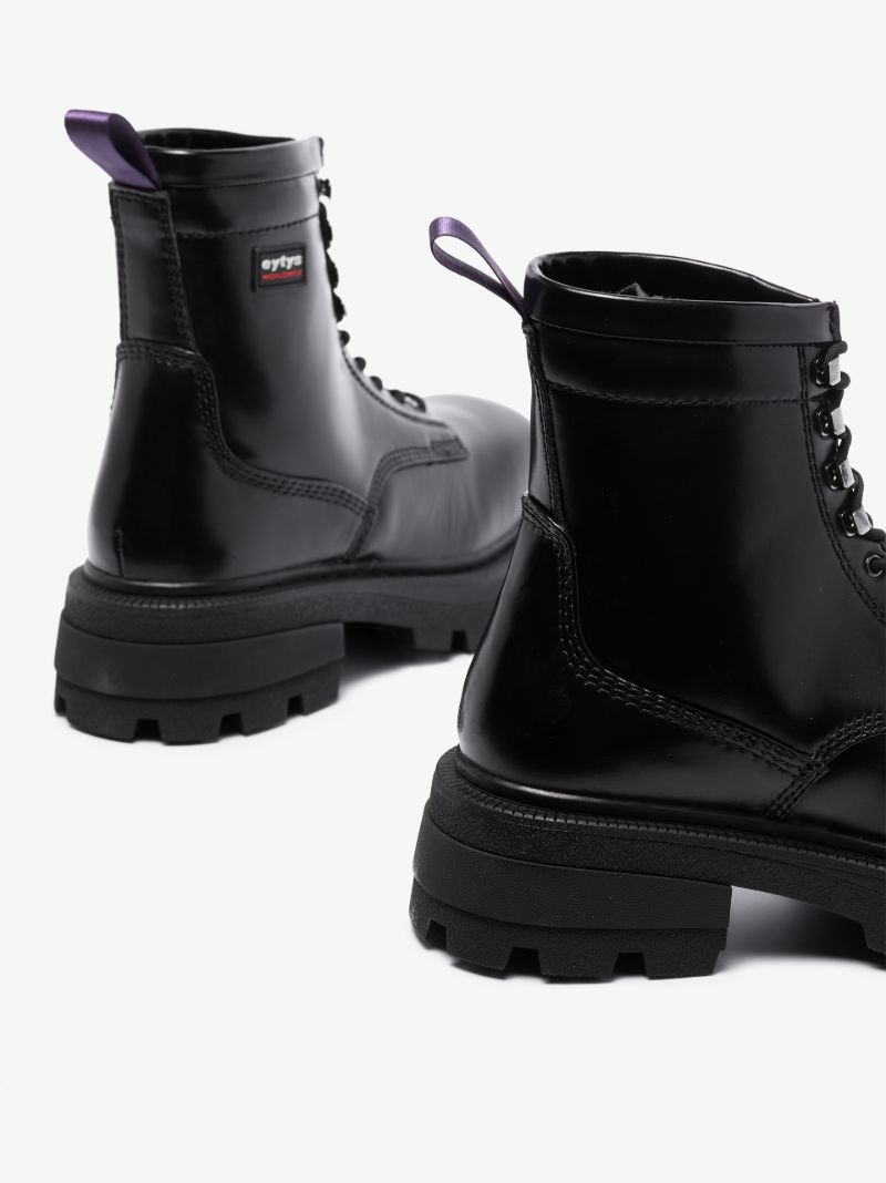 Black Michigan Leather Boots