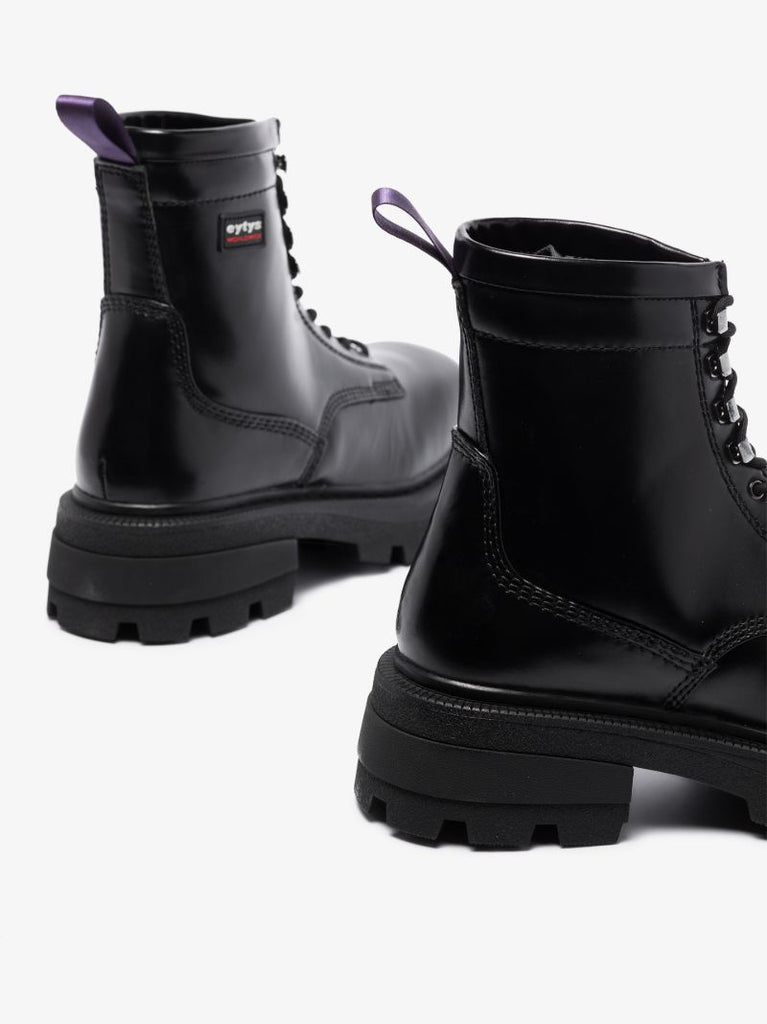 Black Michigan Leather Boots