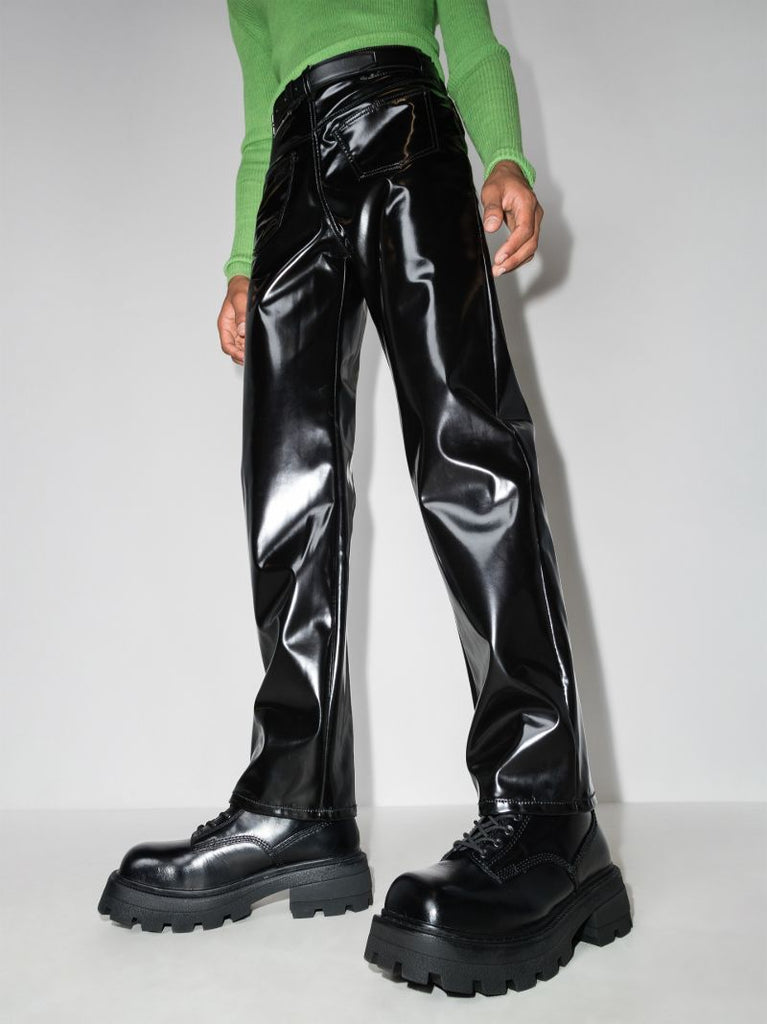 Black Michigan Leather Boots
