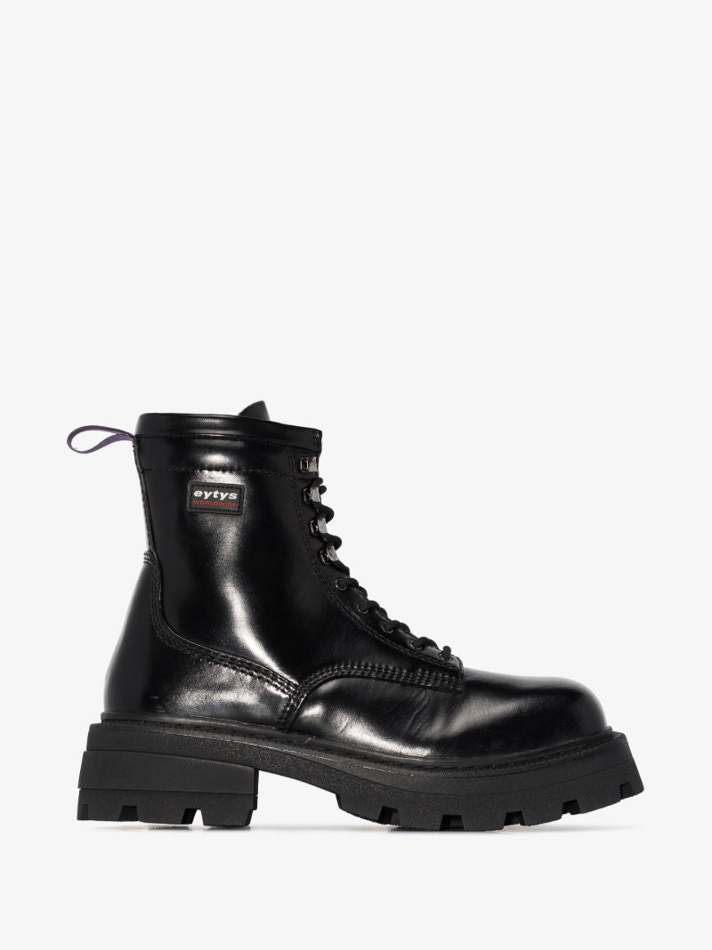 Black Michigan Leather Boots