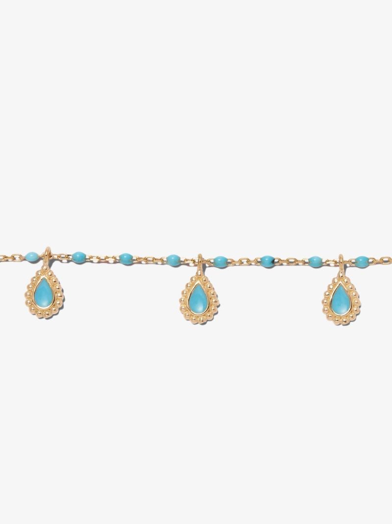 18k Yellow Gold 42 Cm Beaded Necklace