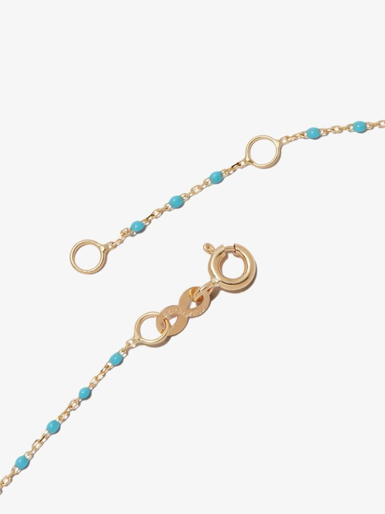 18k Yellow Gold 42 Cm Beaded Necklace