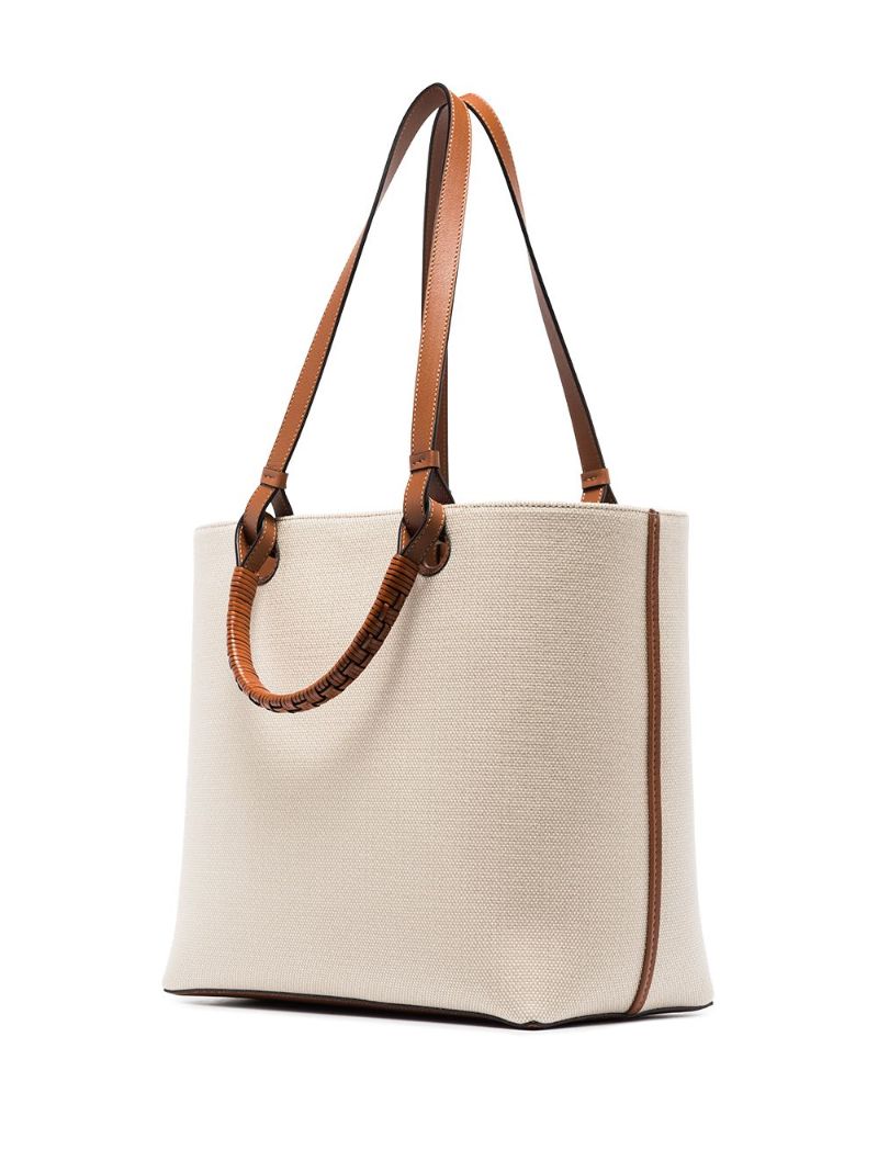 Neutral Anagram Canvas Tote Bag