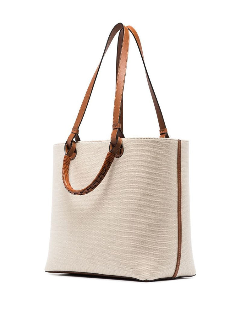 Neutral Anagram Canvas Tote Bag