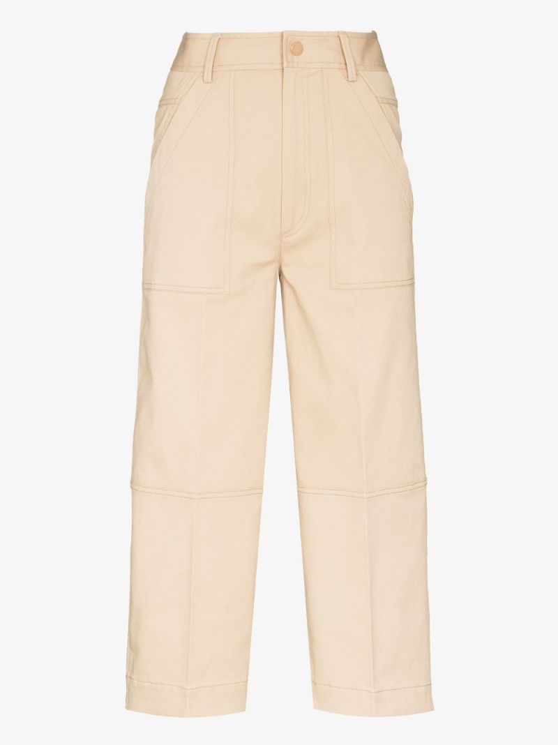 Cropped Straight-leg Trousers