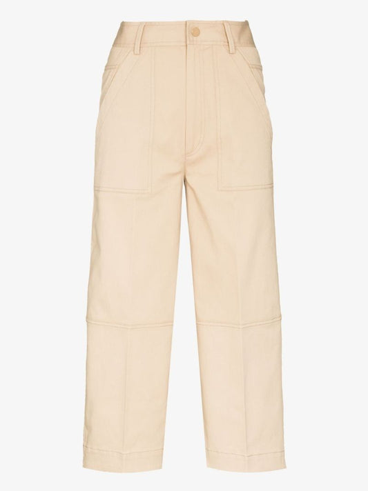 Cropped Straight-leg Trousers