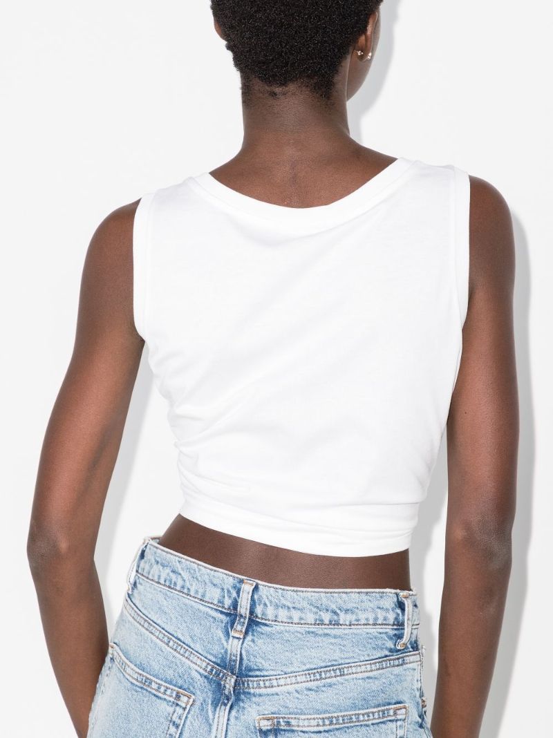 Logo Print Knot Detail Vest Top