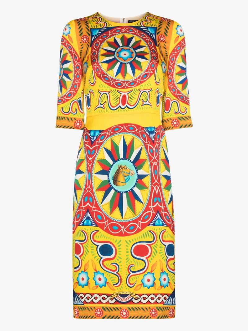 Printed Midi Dress