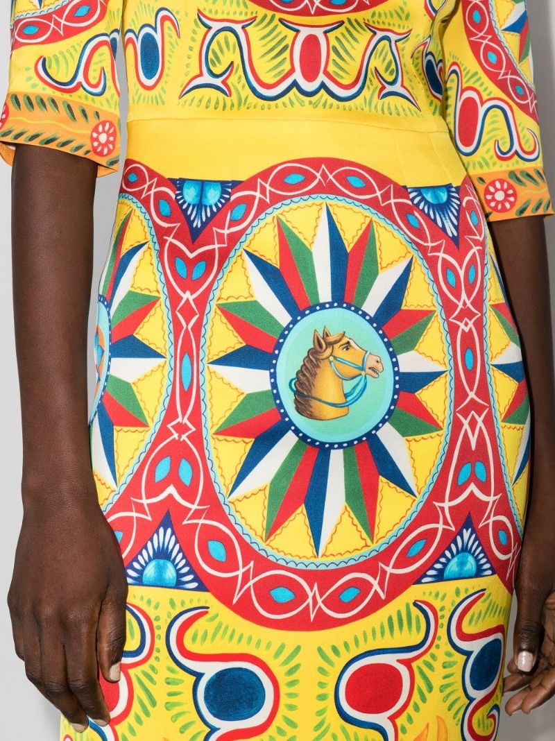 Printed Midi Dress