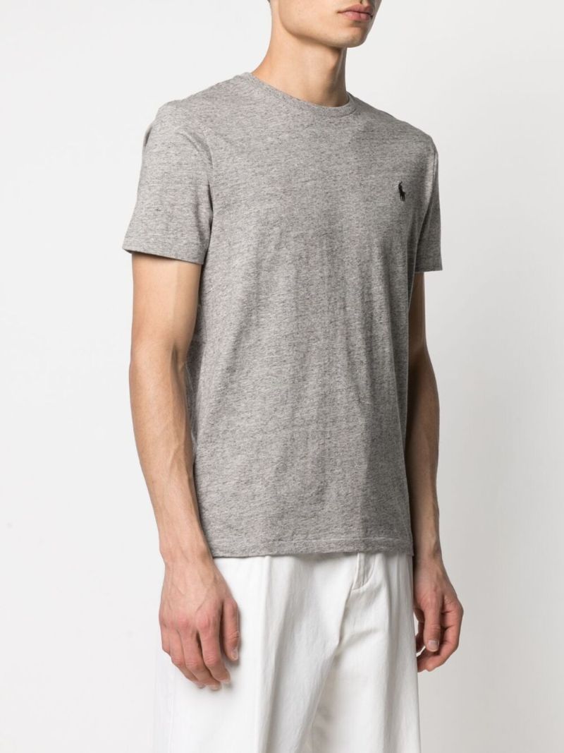 Grey Polo Pony Cotton T-shirt