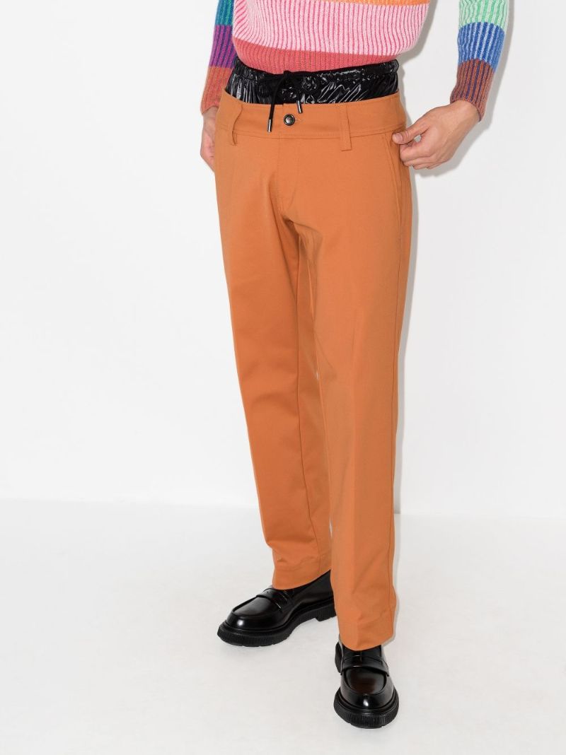 Double Waist Straight Leg Trousers