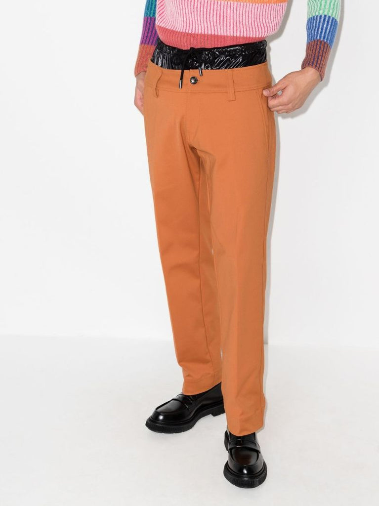 Double Waist Straight Leg Trousers