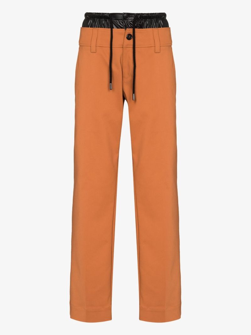 Double Waist Straight Leg Trousers