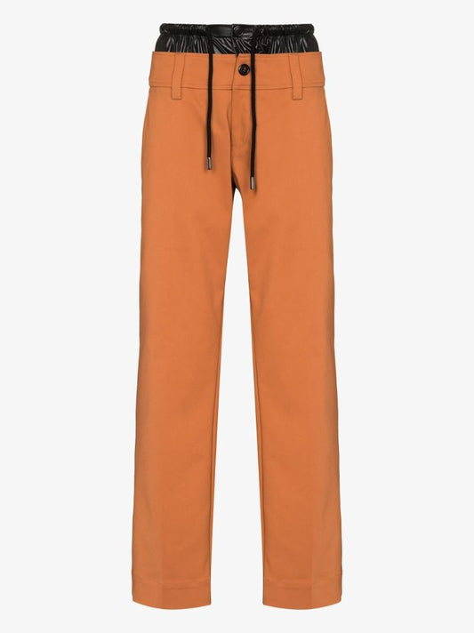 Double Waist Straight Leg Trousers