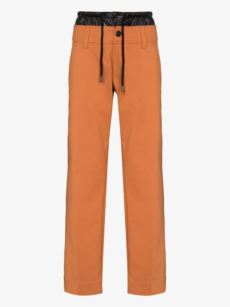 Double Waist Straight Leg Trousers