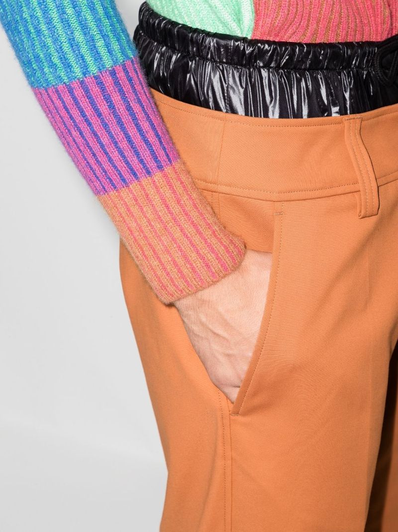 Double Waist Straight Leg Trousers