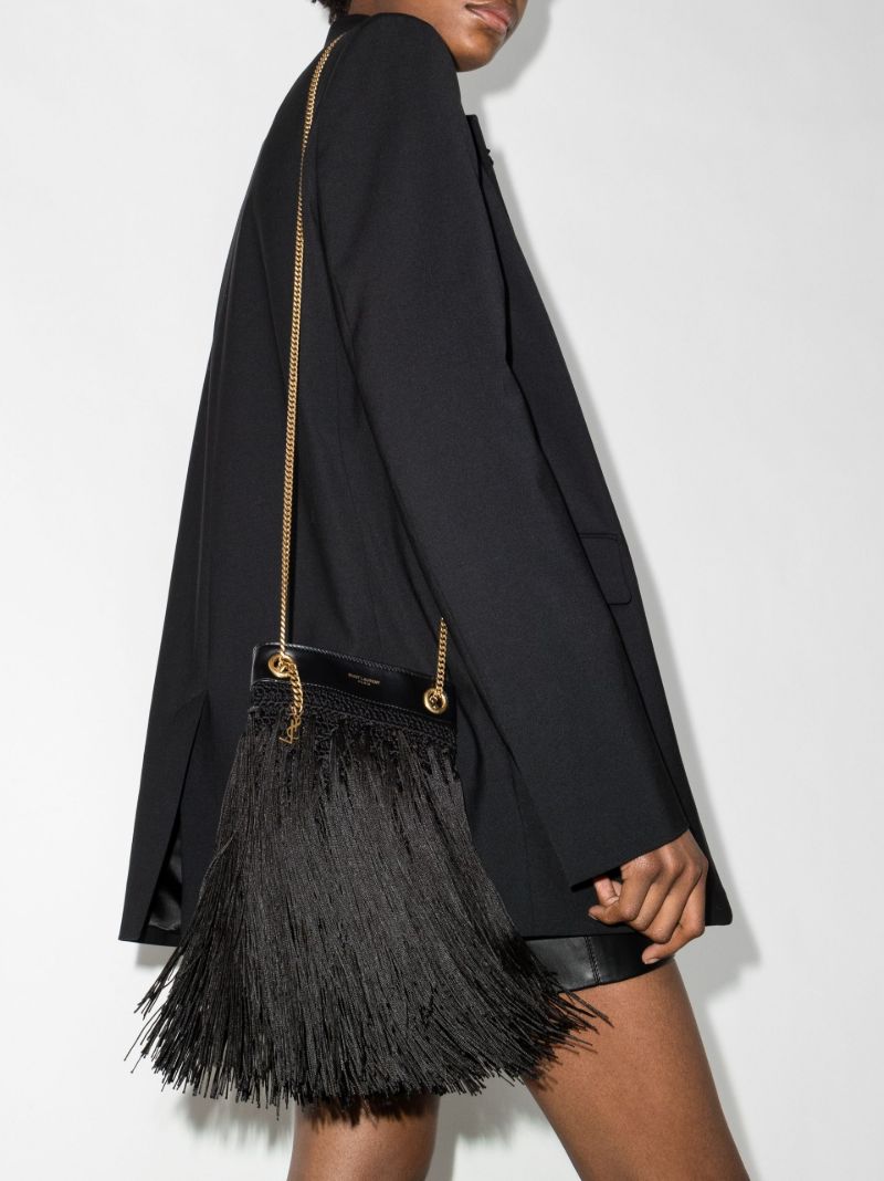 Black Grace Fringed Shoulder Bag