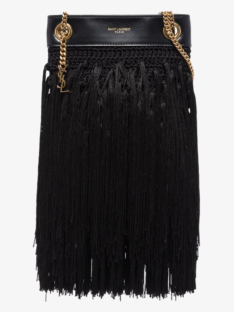 Black Grace Fringed Shoulder Bag