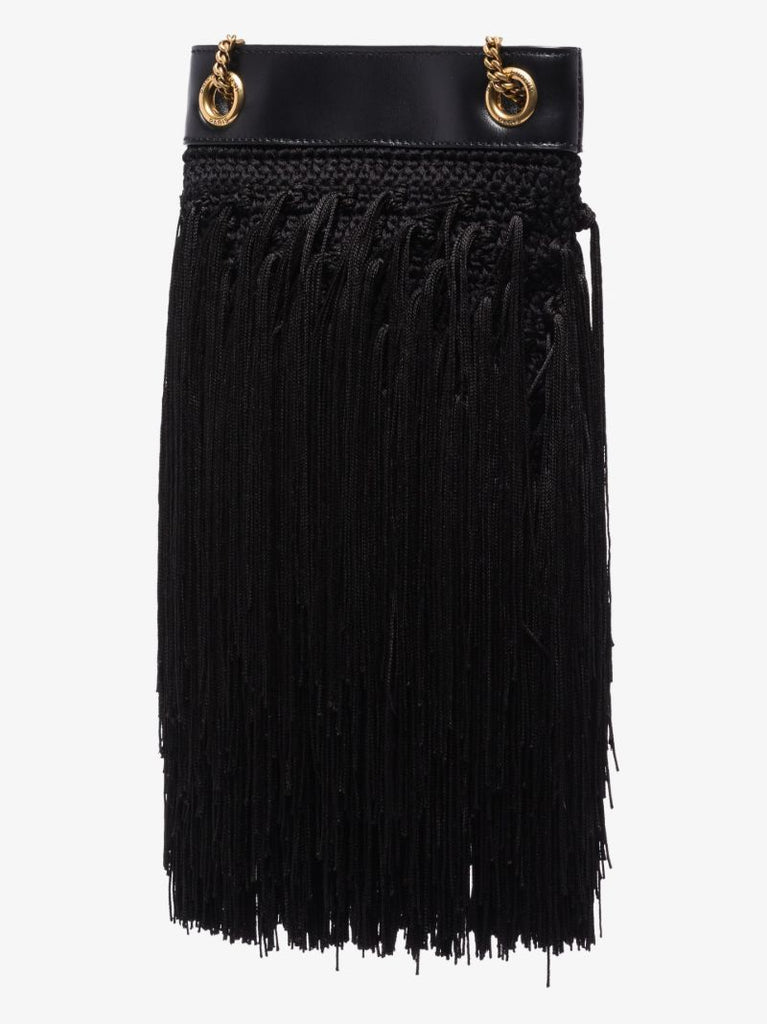 Black Grace Fringed Shoulder Bag