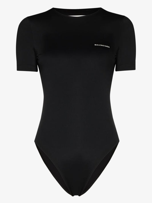 Black Open Back Swimsuit