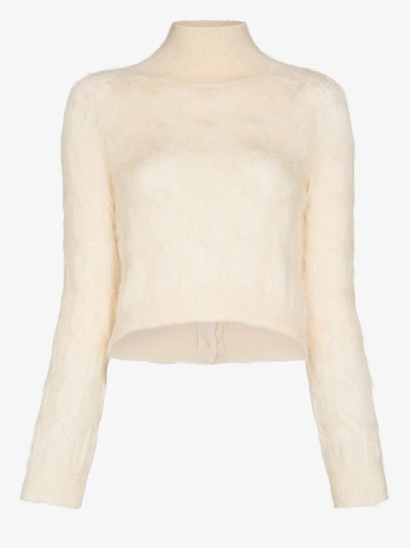 Turtleneck Cable Knit Sweater