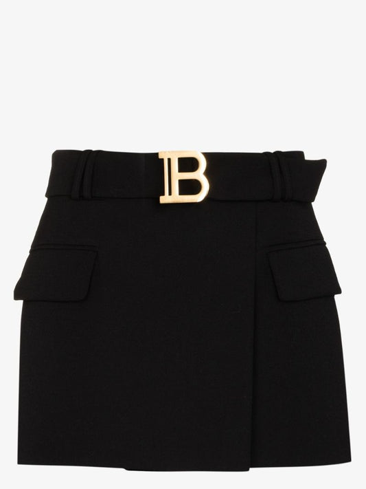 Black Logo Plaque Mini Skirt