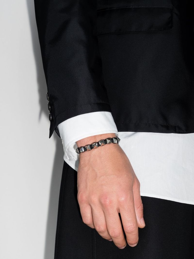 Silver Tone Rockstud Bracelet