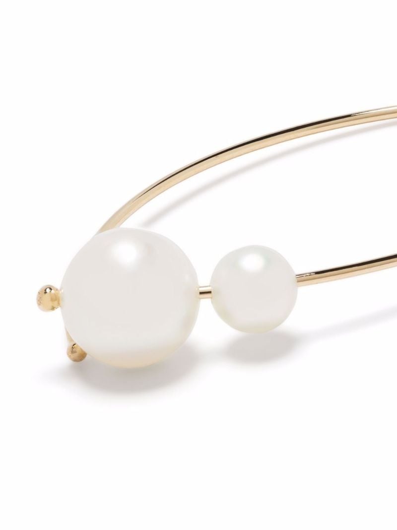 14k Yellow Gold Sea of Beauty Pearl Hoop Earrings