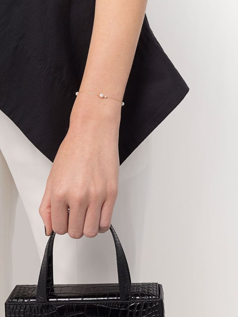 14k Yellow Gold Sea of Beauty Pearl Bracelet