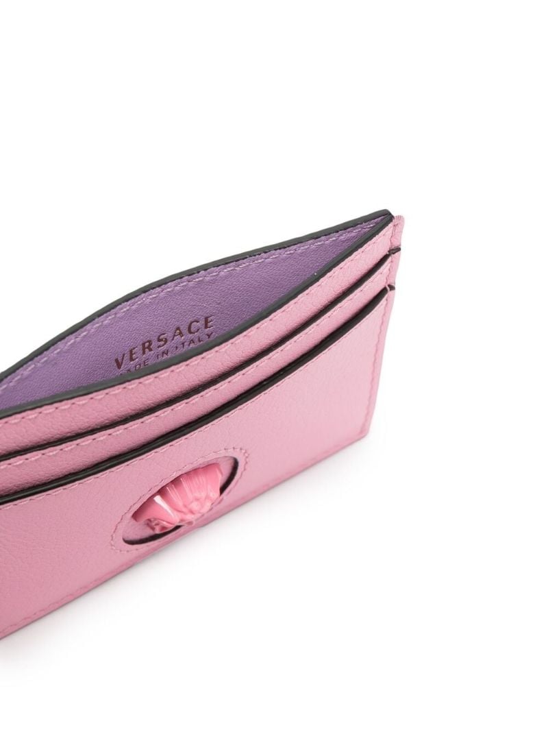 Pink La Medusa Leather Card Holder