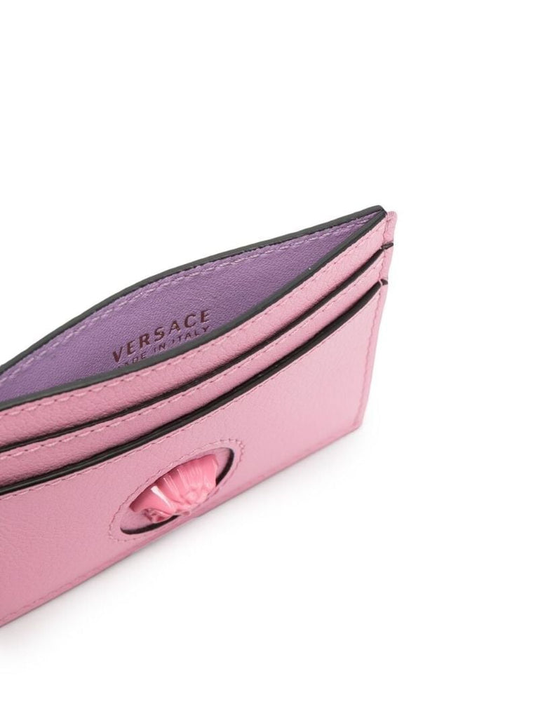 Pink La Medusa Leather Card Holder