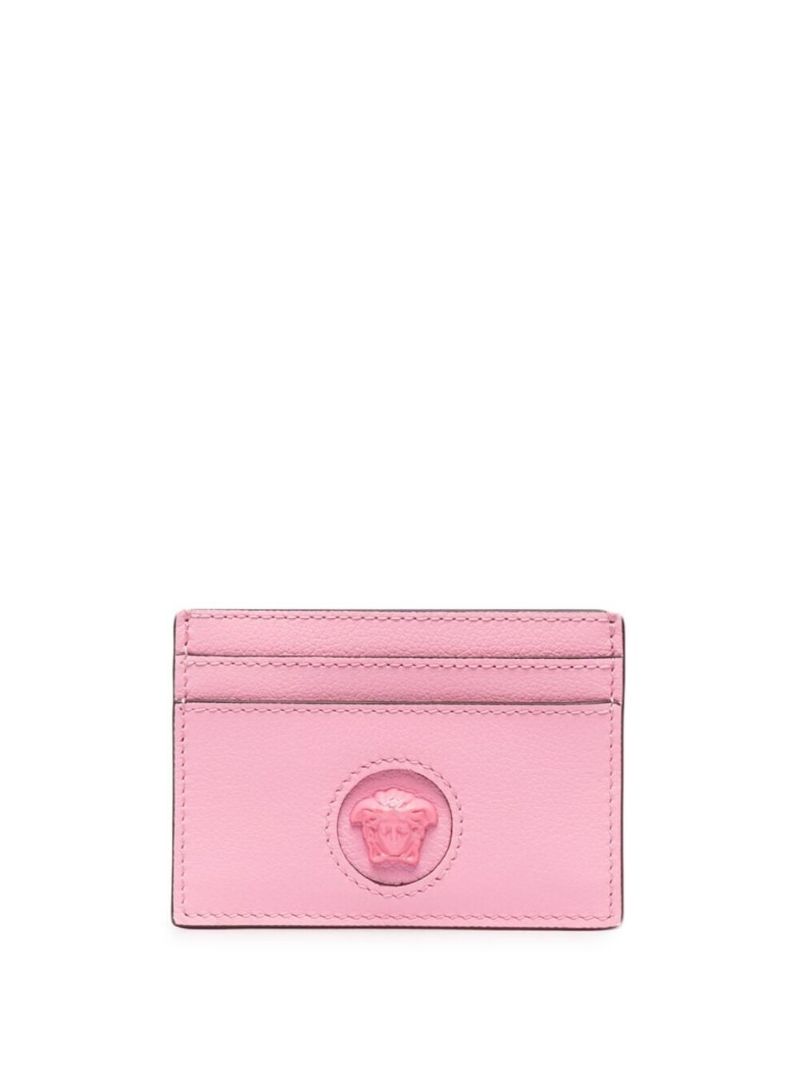 Pink La Medusa Leather Card Holder