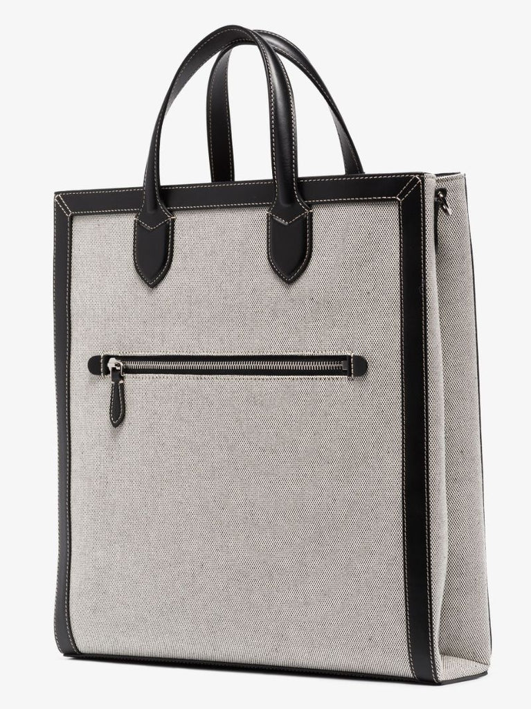 Grey Horseferry Print Canvas Tote Bag
