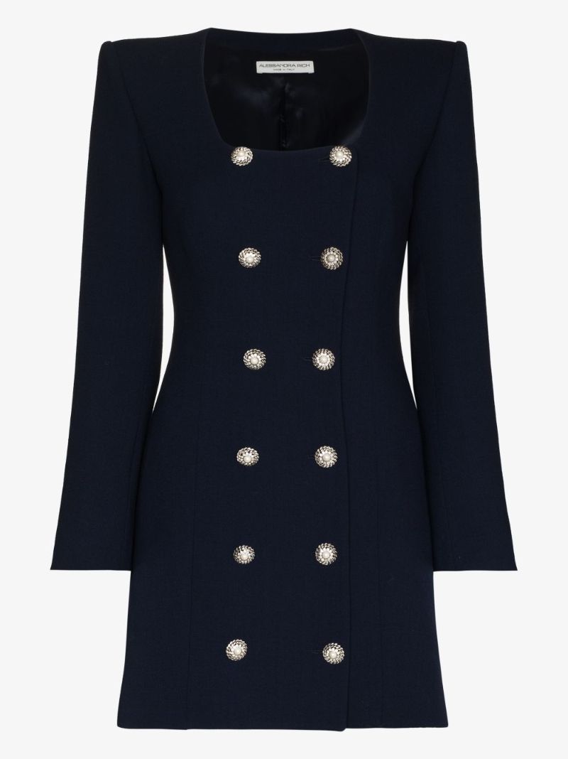 Double-breasted Wool Minidress