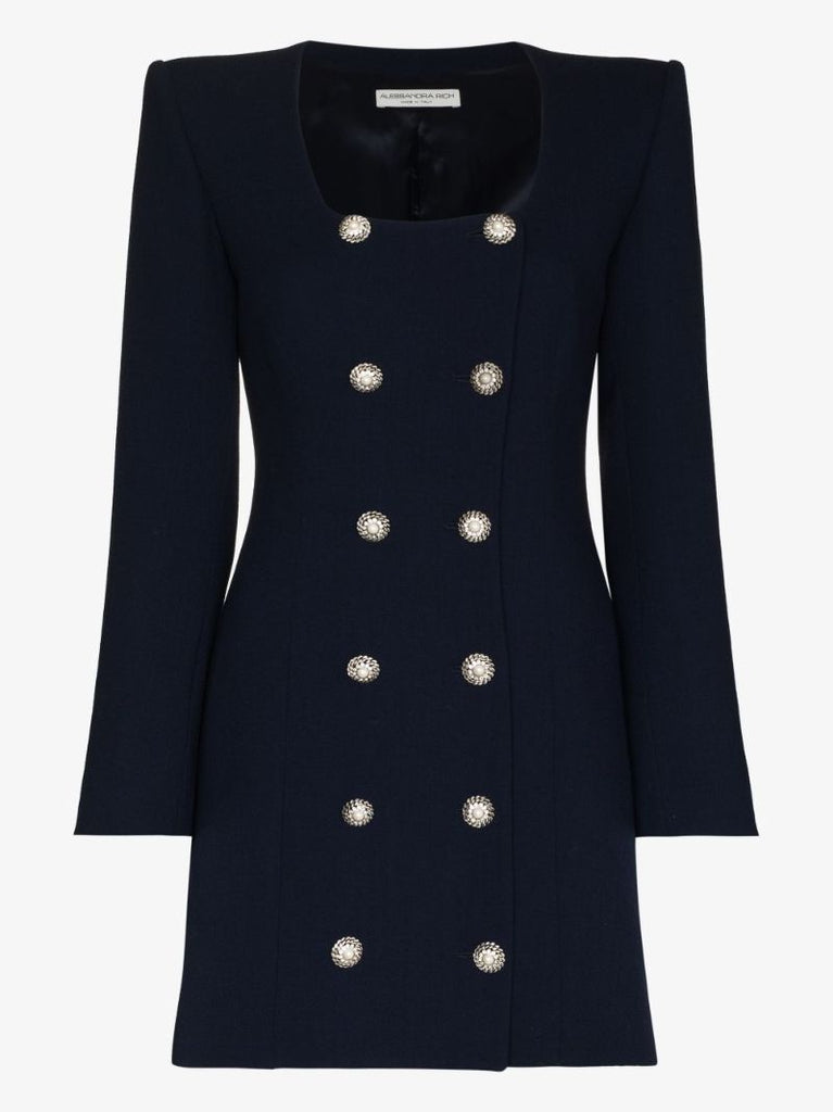Double-breasted Wool Minidress
