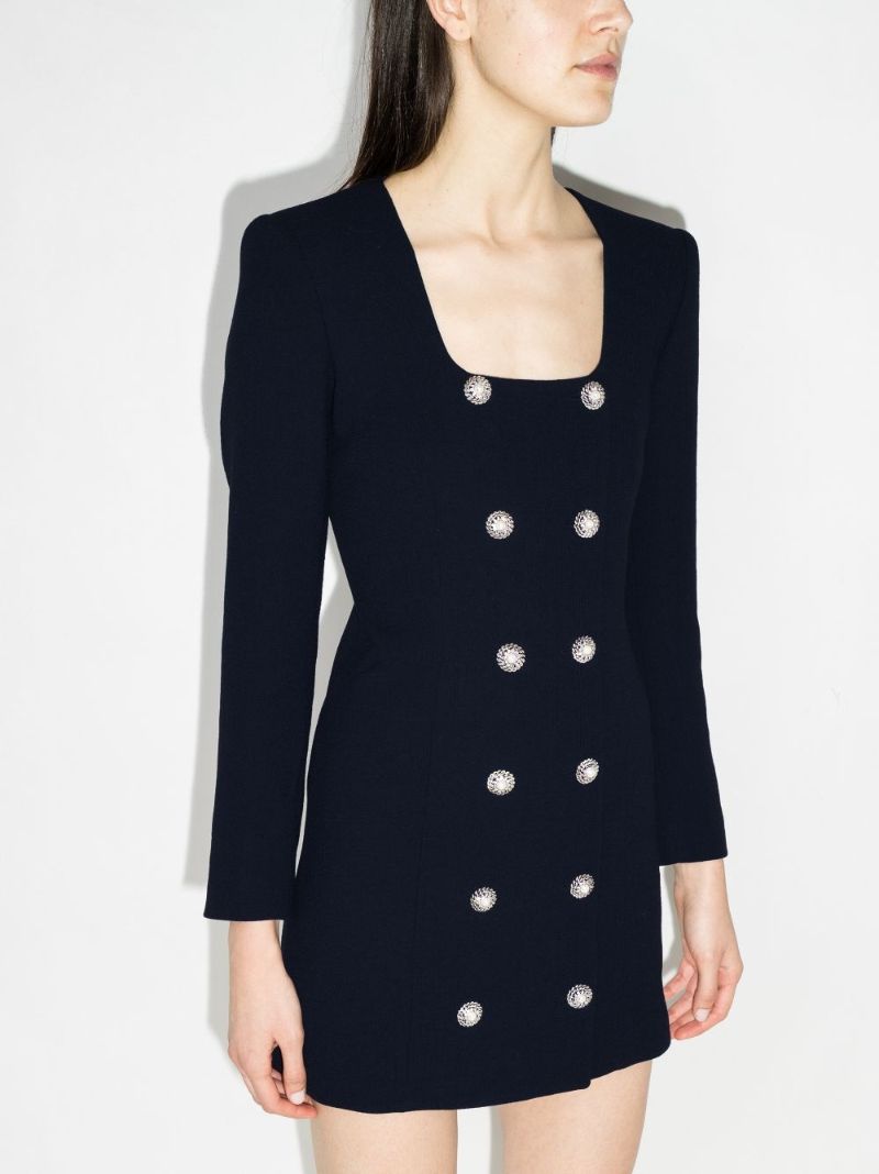 Double-breasted Wool Minidress
