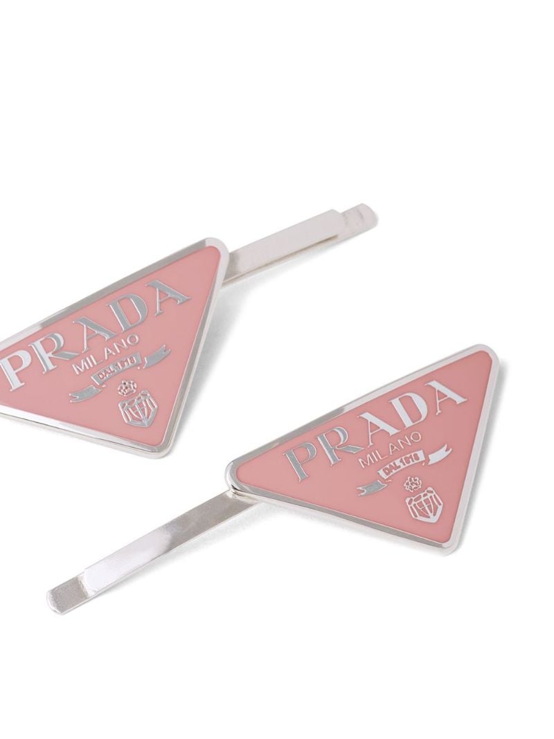 Pink Logo Hair Slide Set