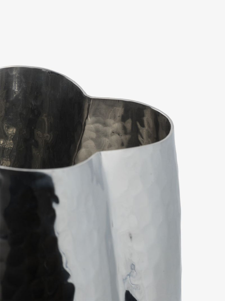 Silver Tone Cloud Tall Vase