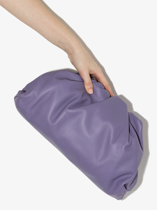 Purple the Pouch Leather Clutch Bag