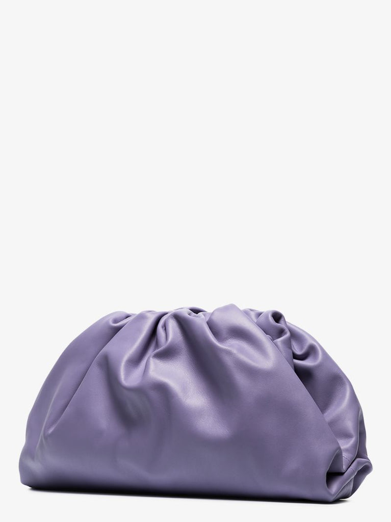 Purple the Pouch Leather Clutch Bag